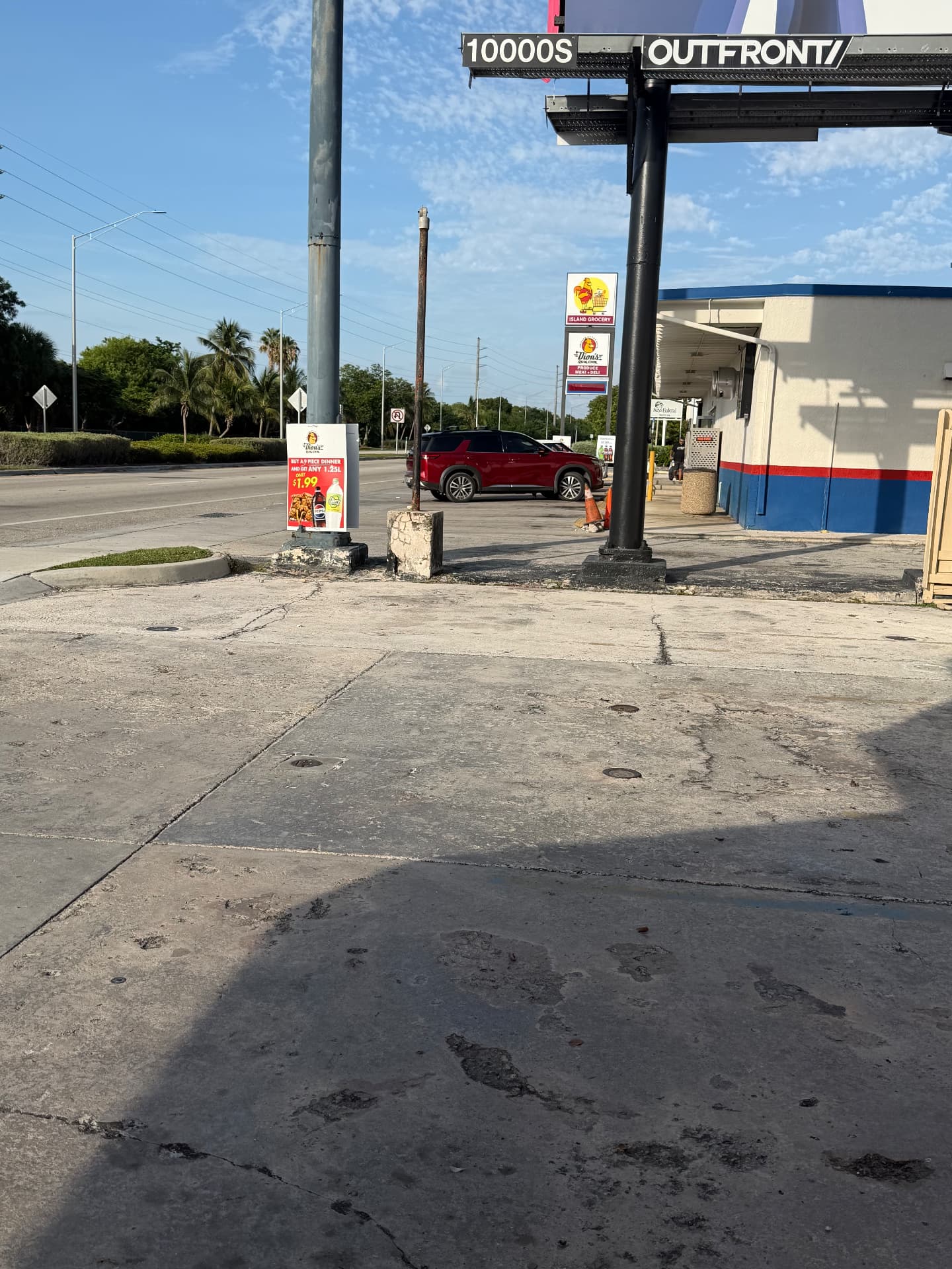 Commercial gas station grounds maintenance in Key West
